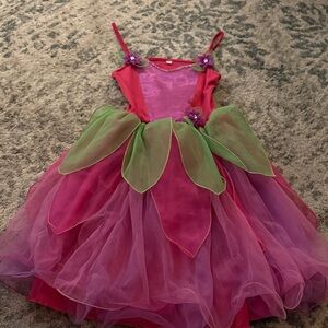 Charming Pink and Green Kids Dress